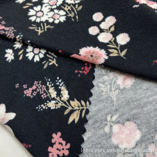 Rayon Spandex Screen Printing Knit Single Jersey Fabric